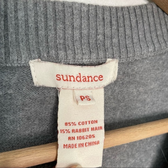 Sundance | Gray V-neck Button Down Cardigan Sweater - Picture 5 of 5